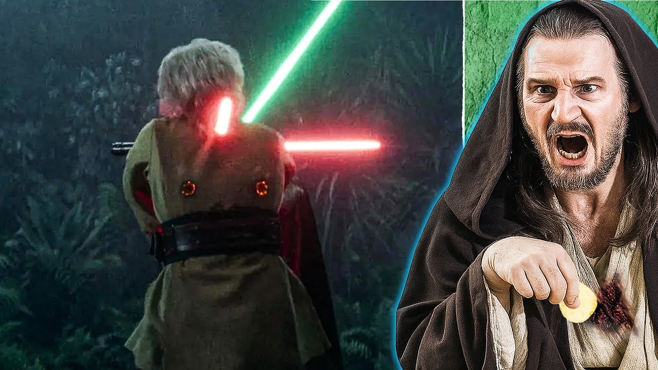 Qui Gon Reacts to The First Actual Lightsaber Death Since 2005