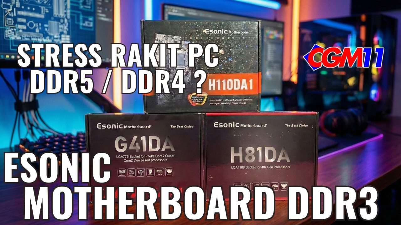 STRESS RAKIT PC DDR5 & DDR4 ? SILAHKAN COBA 3 REKOMENDASI MOTHERBOARD DDR3 ESONIC #CGM11COMPUTER