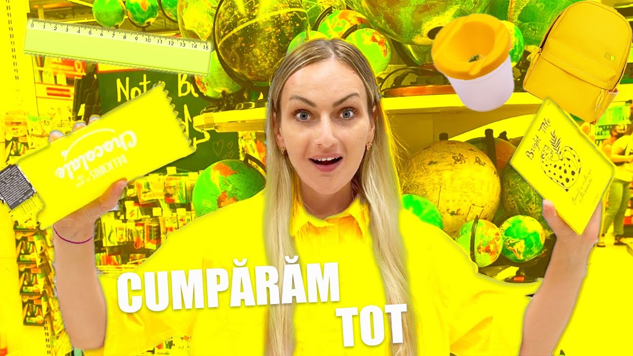 Cumpărăm Rechizite ✏️ de CULOARE GALBENĂ * pentru ABONAȚI | Back to School Challenge