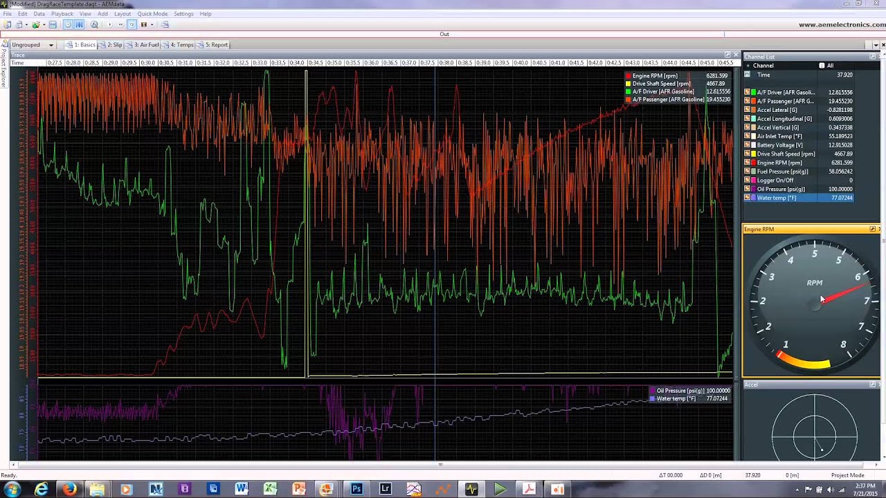 AEMdata Drag Race Template Set Up