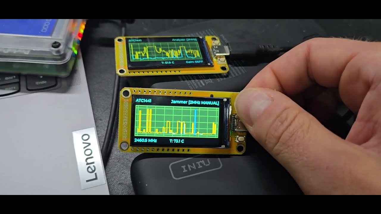 ESP32-S3 WiFi and BLE Jammer minimal Hacking tool