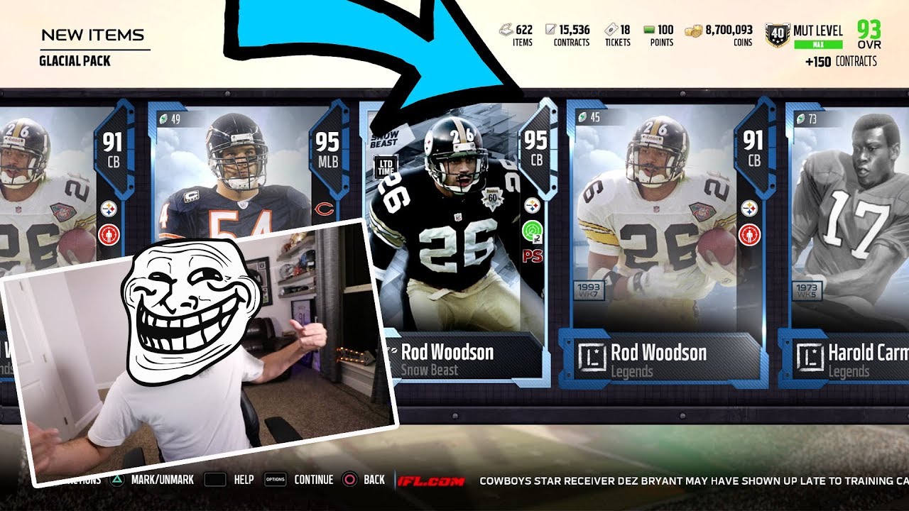 EA SPORTS TROLLED ME!! LIMITED ROD WOODSON | MADDEN 18 PACK OPENING
