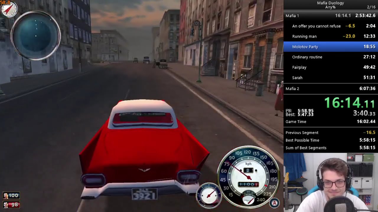 Mafia Duology Any% in 5:57:56 RTA WR [14/5/2022]