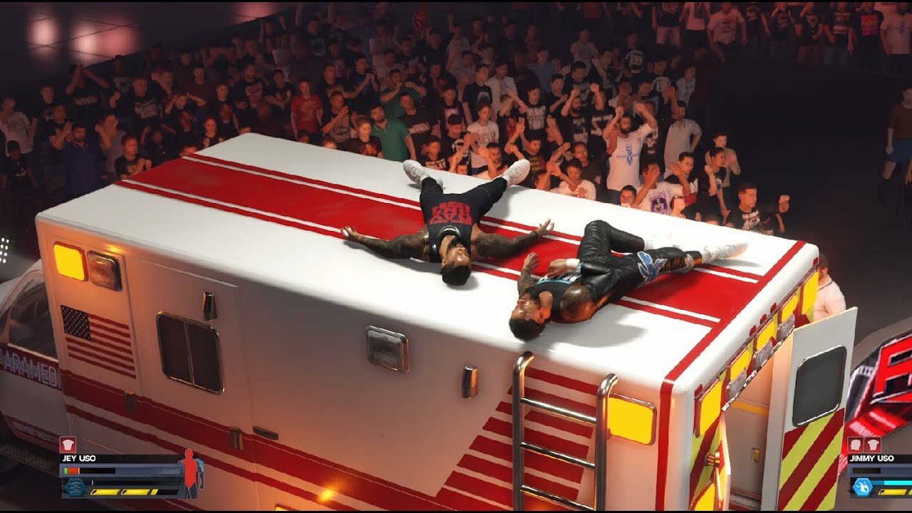 WWE 2K24 Jey Uso vs. Jimmy Uso Ambulance Match