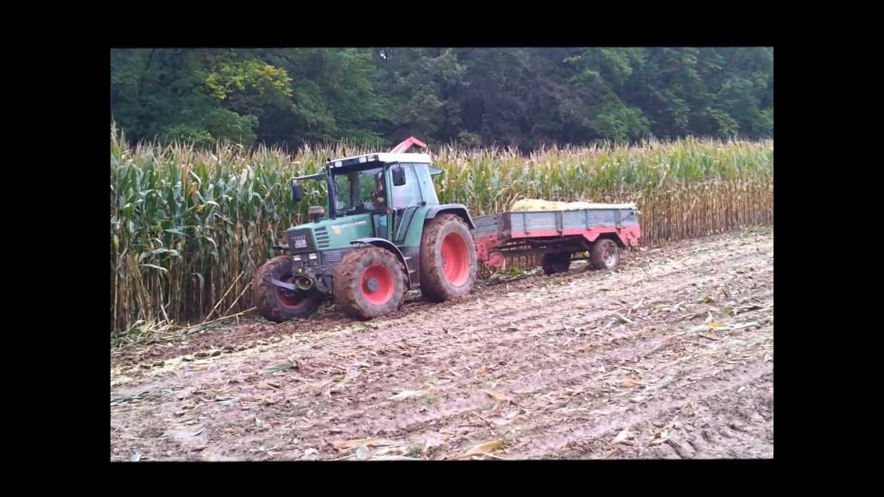 Maishäckseln 2012 mit Fendt 275 S, Fendt Favorit 509c und Mengele Einreihenhäcksler