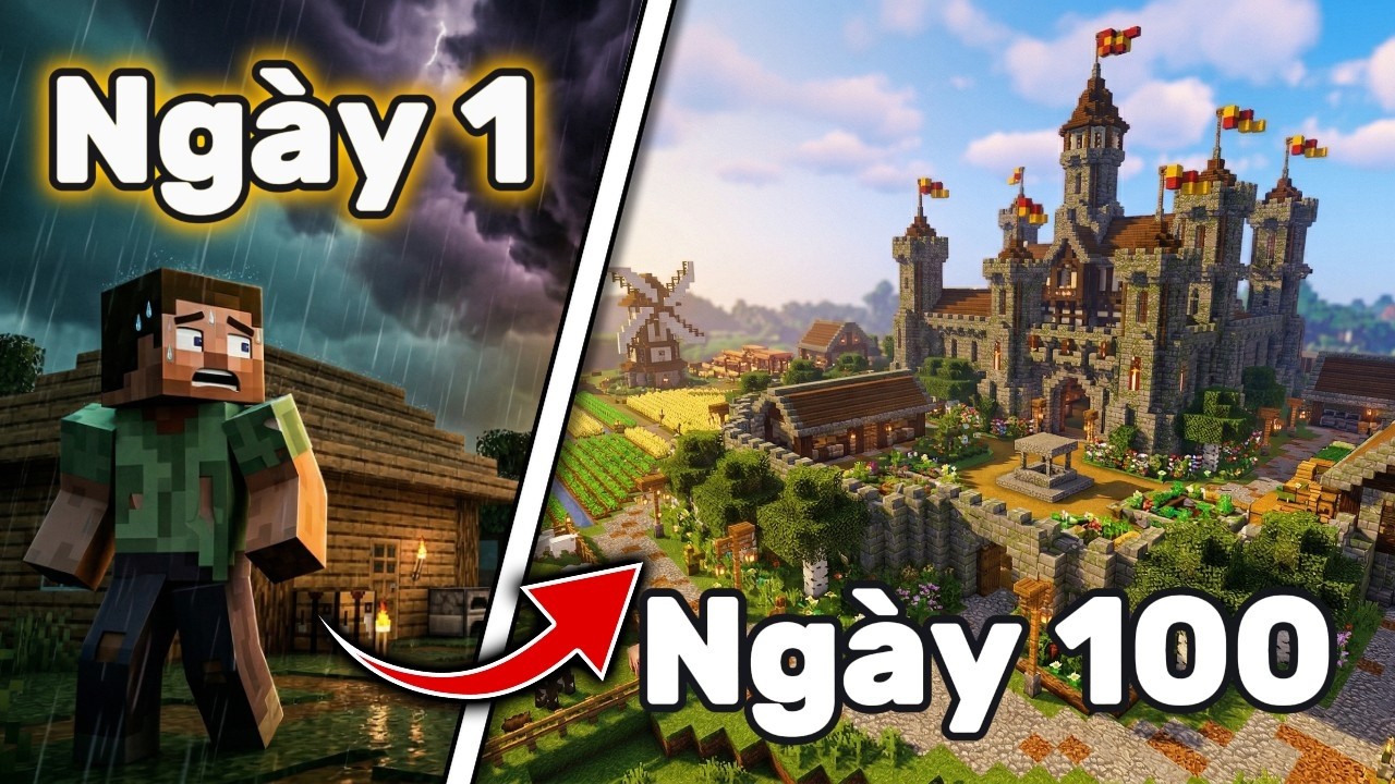 T&ocirc;i Sống S&oacute;t 100 Ng&agrave;y Với Thời Tiết Si&ecirc;u Thực Tế Trong Minecraft HARDCORE