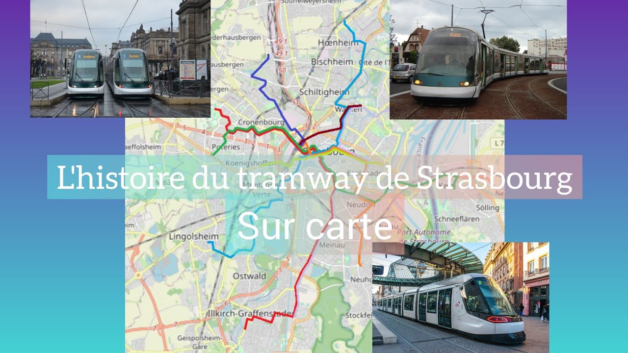 L'évolution du réseau Strasbourgeois de tramway et BHNS sur cartes