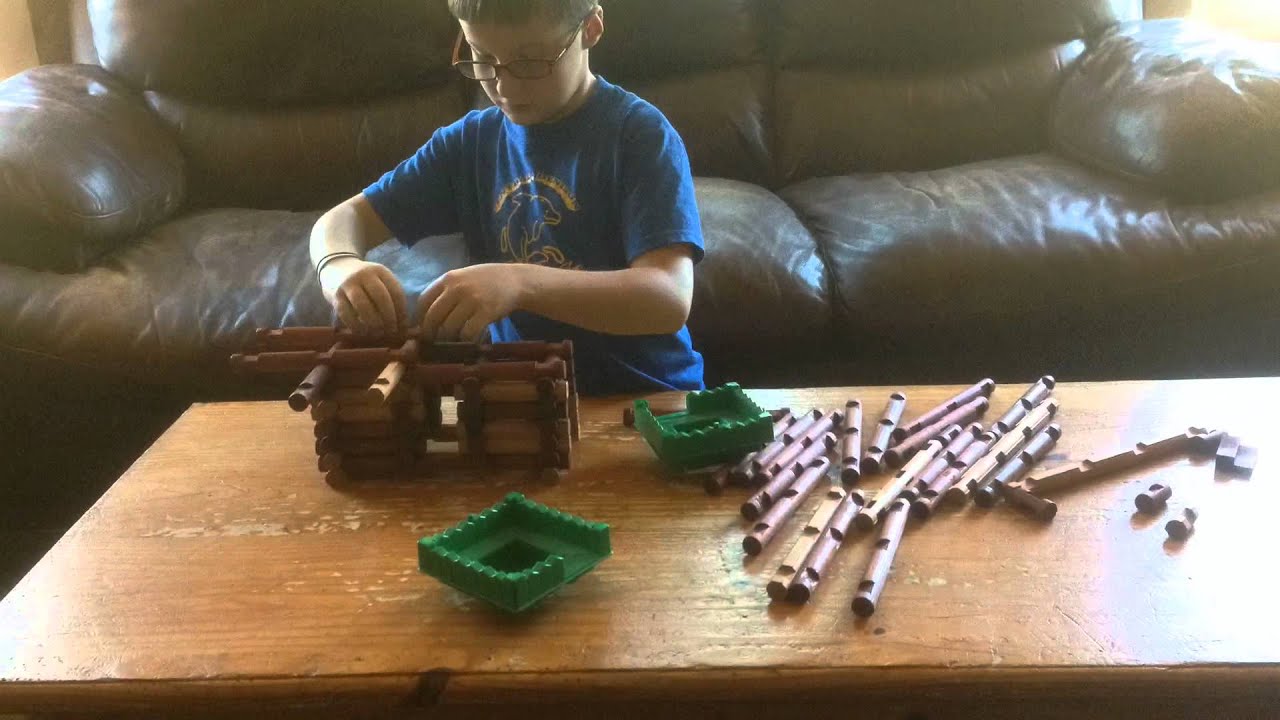 Lincoln logs. World's fastest Lincoln log Castle builder.