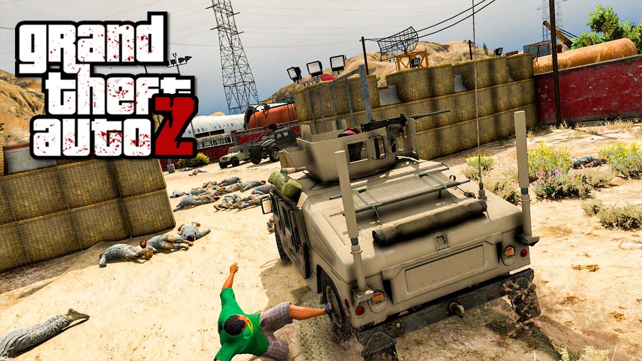 GTA V ZOMBIES MODO REALISMO | ATACAMOS A BASE INIMIGA DO EXÉRCITO! #36