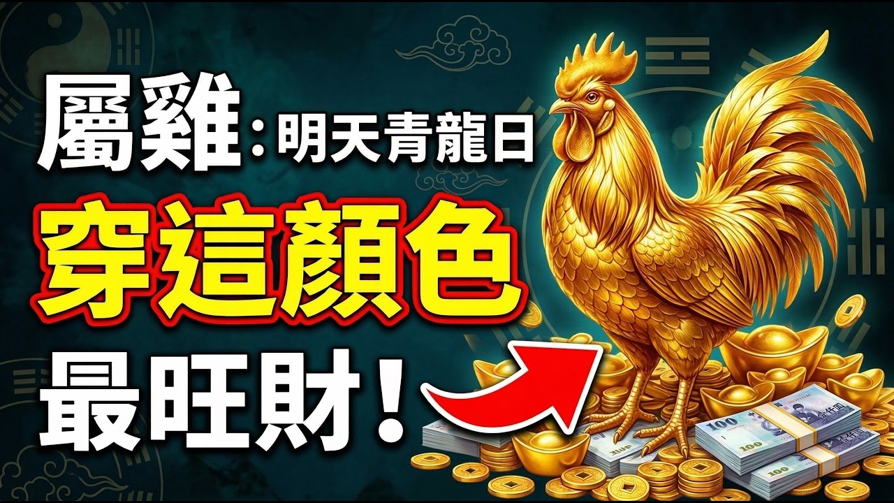【生肖雞】明天3月15號，農曆正月二十七是「青龍黃道日」，穿『這顏色』最旺財！讓你財源滾滾來！#屬雞2026運勢 #2026生肖雞運勢 #青龍黃道日 #偏財運 #屬雞財運 #招財顏色 #幸運顏色