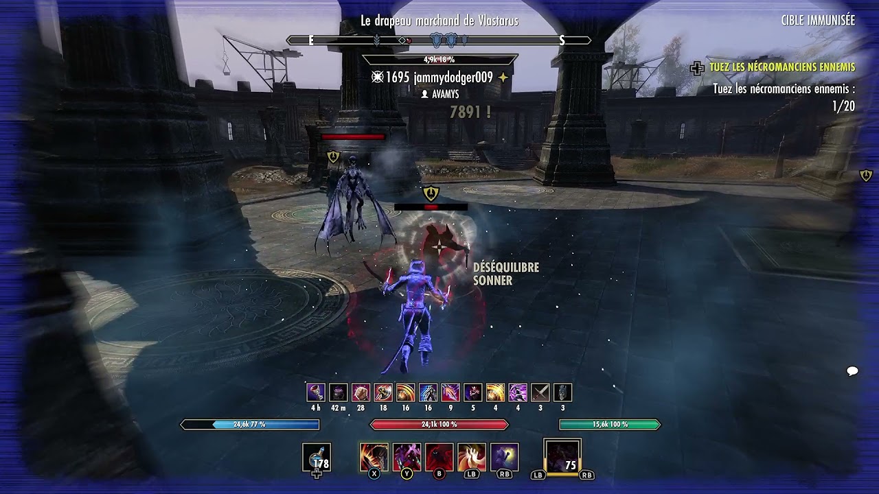 TESO - Lame noir DPS Magie PVP [BUILD HROTHGAR] 2021 FR