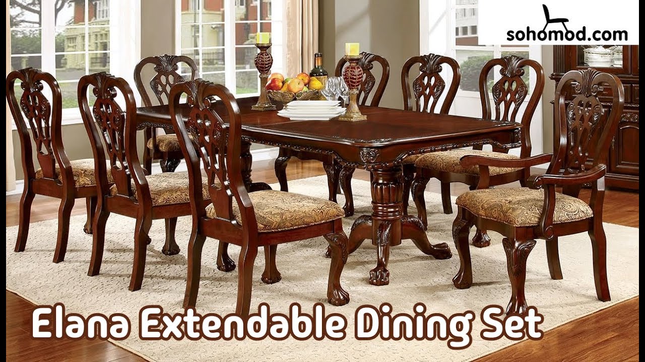 Elana Wooden Dining Room Furniture Set Tour | Classic Table & Chairs Set Review