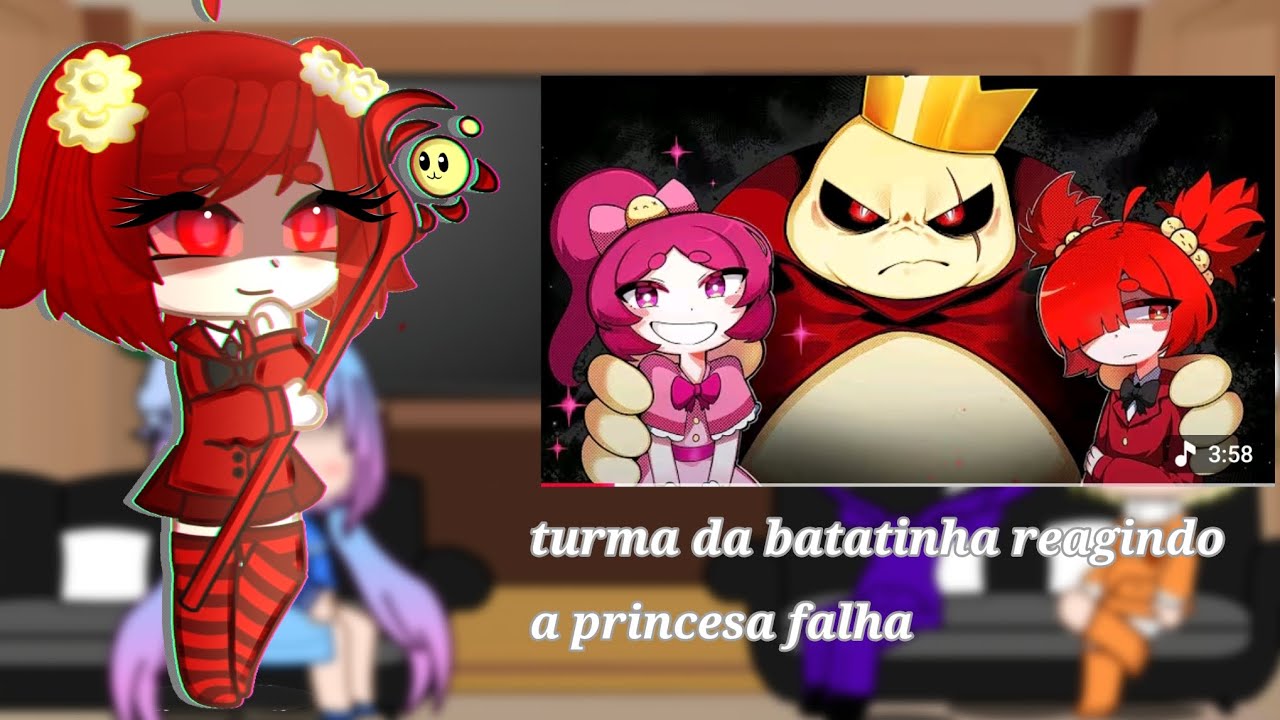 Turma da batatinha reagindo a princesa falha