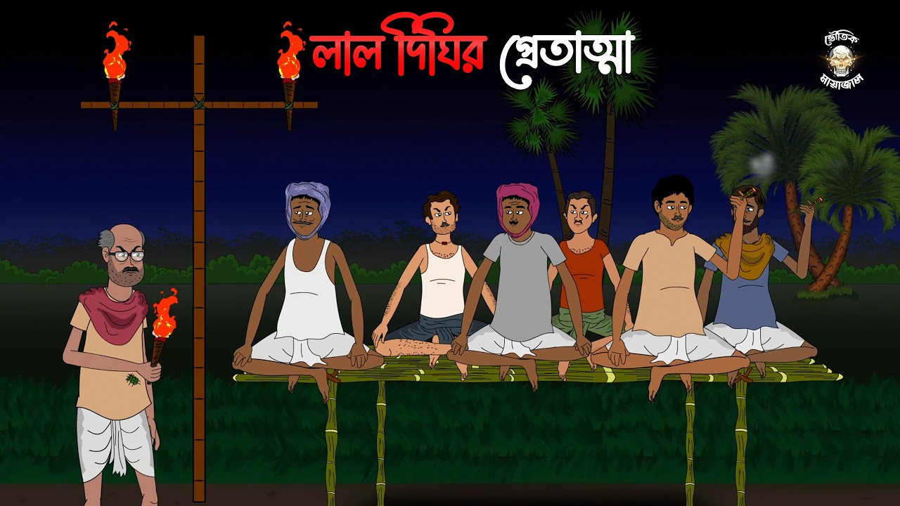 Laal Dighir Pretatma - Bhuter Cartoon | Gram Banglar Bhuter Golpo | Bhoutik Mayajal