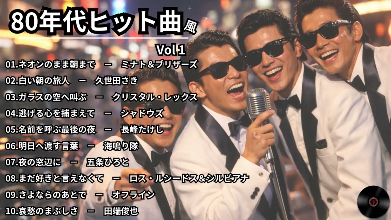 【80年代ヒット曲風Vol1】昭和の終わり〜80’sの熱ときらめきを“新作歌謡”で再構築｜全10曲プレイリスト