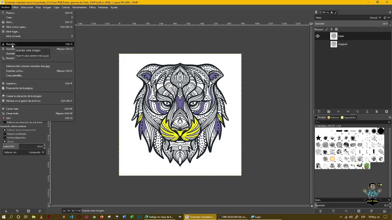 Práctica 04 Gimp | Herramienta de relleno