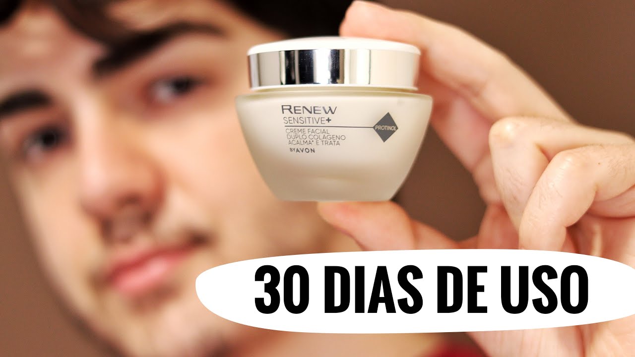 Renew Sensitve+  30 DIAS de uso com PROTINOL! Creme Facial AVON! Dia e Noite!