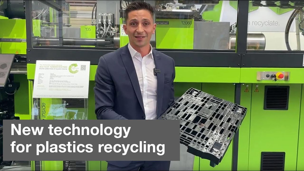 Closed recycling loop in injection moulding : Dolly pallets made from recycled plastic flakes