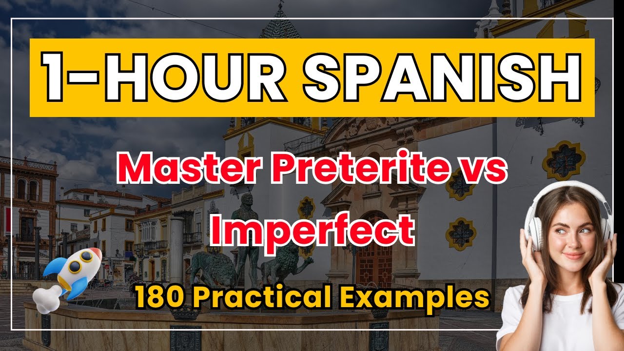 Spanish Preterite vs Imperfect 180 Examples | 1-Hour Spanish Listening Practice for Spanish Beginner