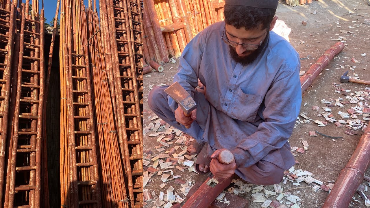 Making DIY Bamboo Ladder | Bamboo ladder making guide