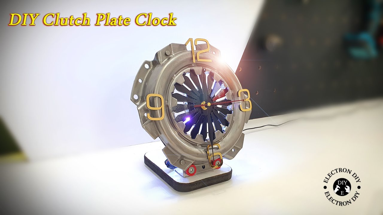 Amazing Unique Desk Clock from a Car Clutch Plate | A New Idea for Decor | DIY Clutch Plate Clock