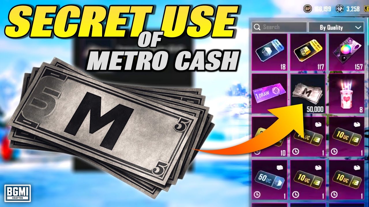 How To Use Metro Cash in BGMI | BGMI Me Metro Cash Kaise Use Kare