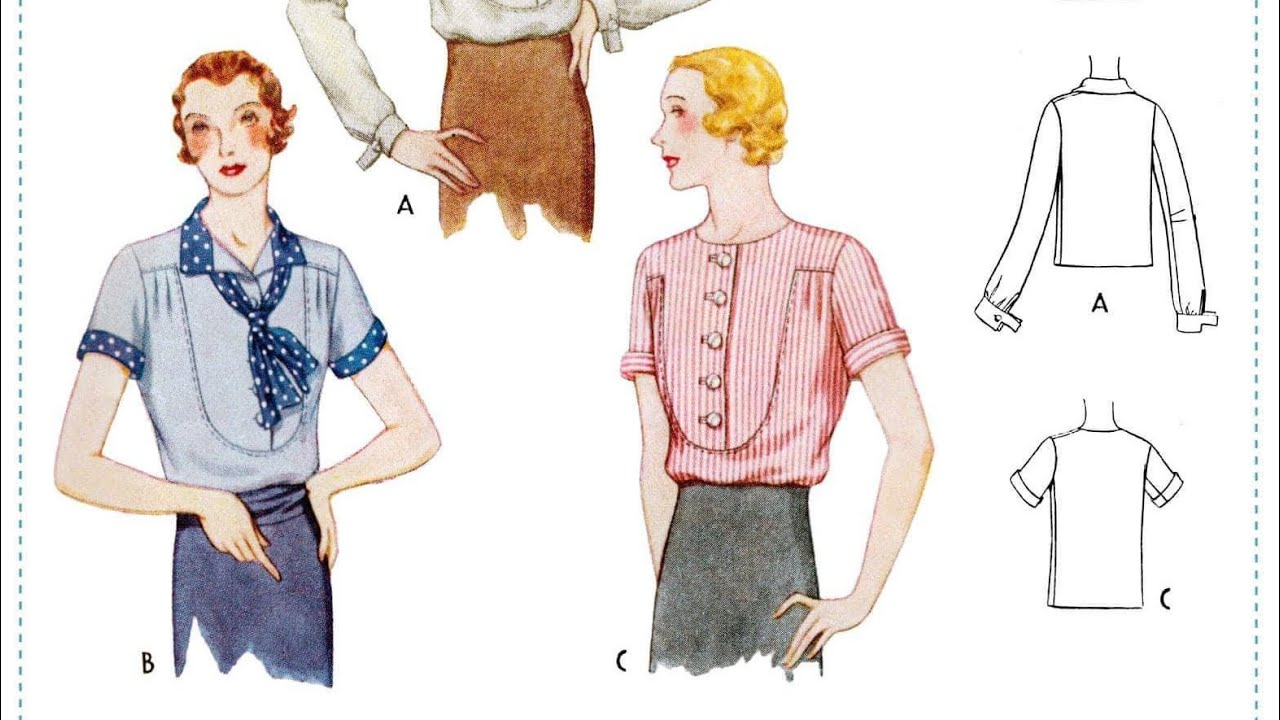 Sagebrush 1930s Blouse Part 1: Sewing Tutorial for Collar, Lapped Seams, Tucks