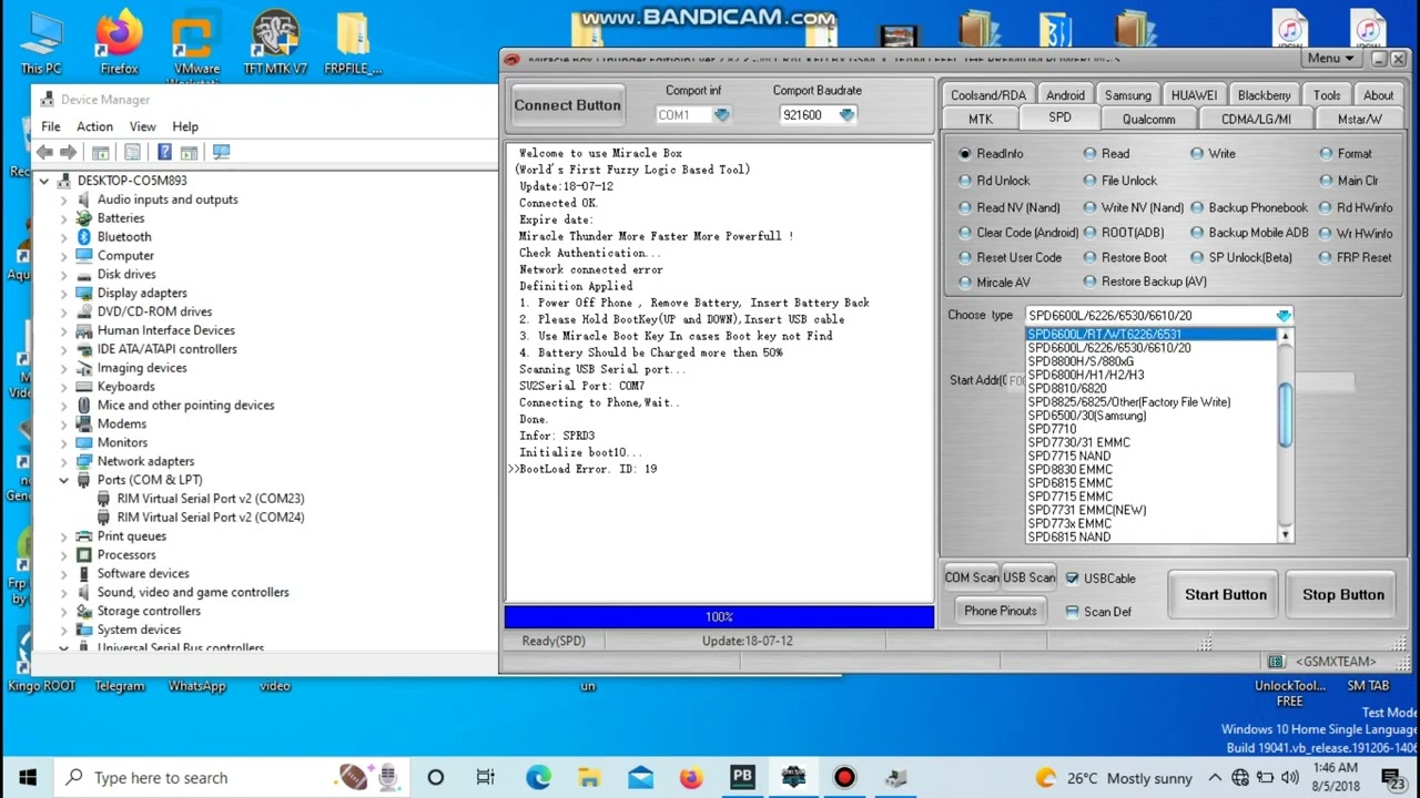 Miracle Bootload Error ID 19 Fix, All keypad spd cpu chip select