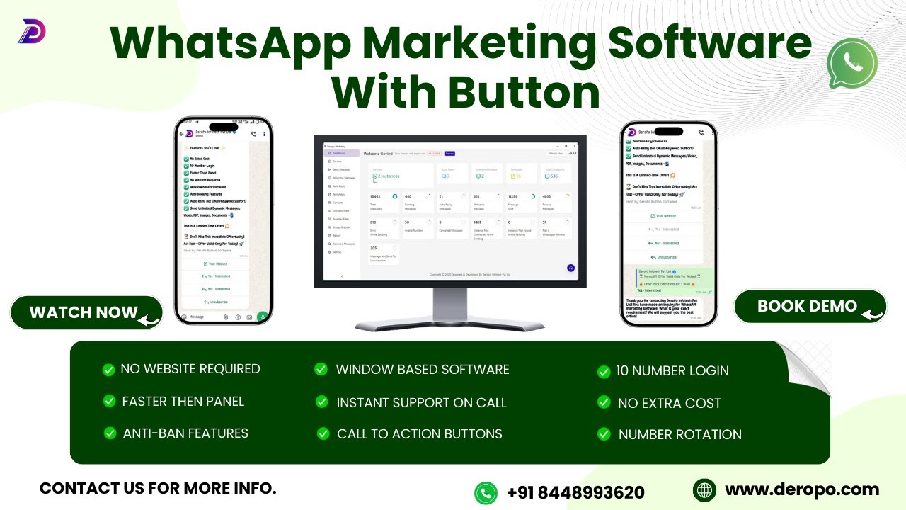 New Bulk WhatsApp CTA Button Sender 2025 | List-Menu | Menu Button + Multi-Number | Automation Tool