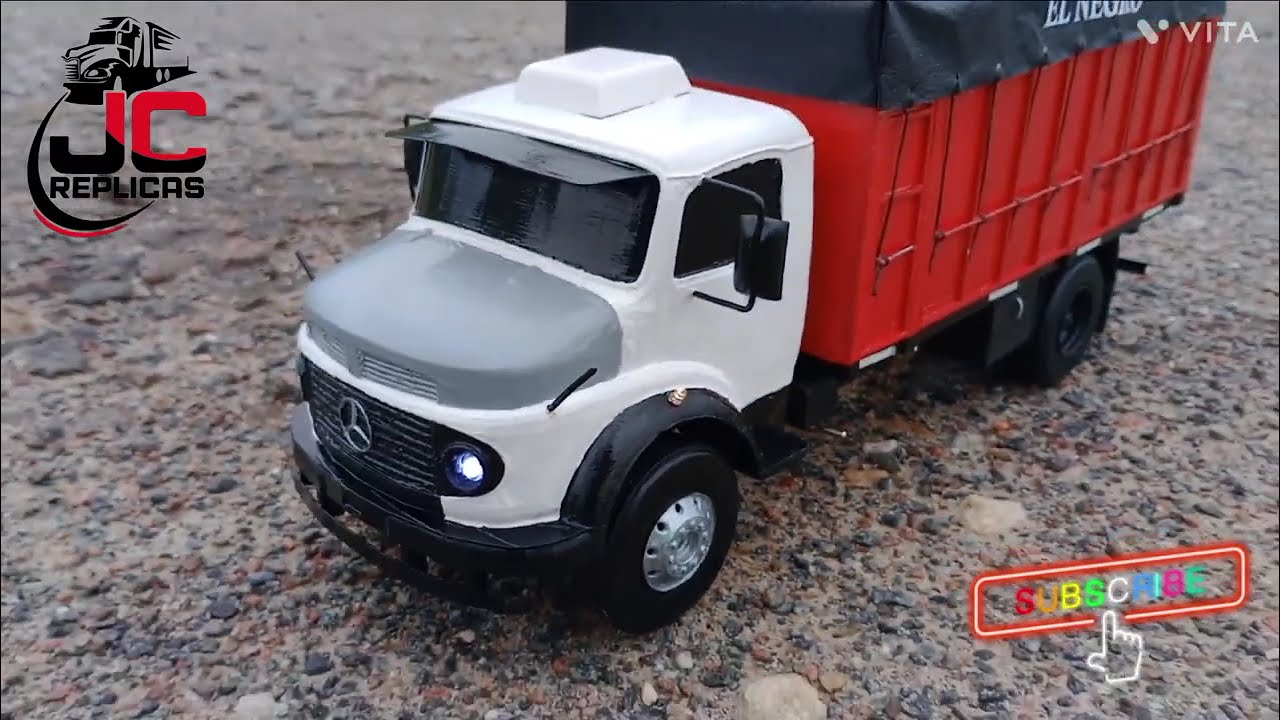 Miniatura de camión, réplica a escala de camión Mercedes benz 1114, escala 1:18
