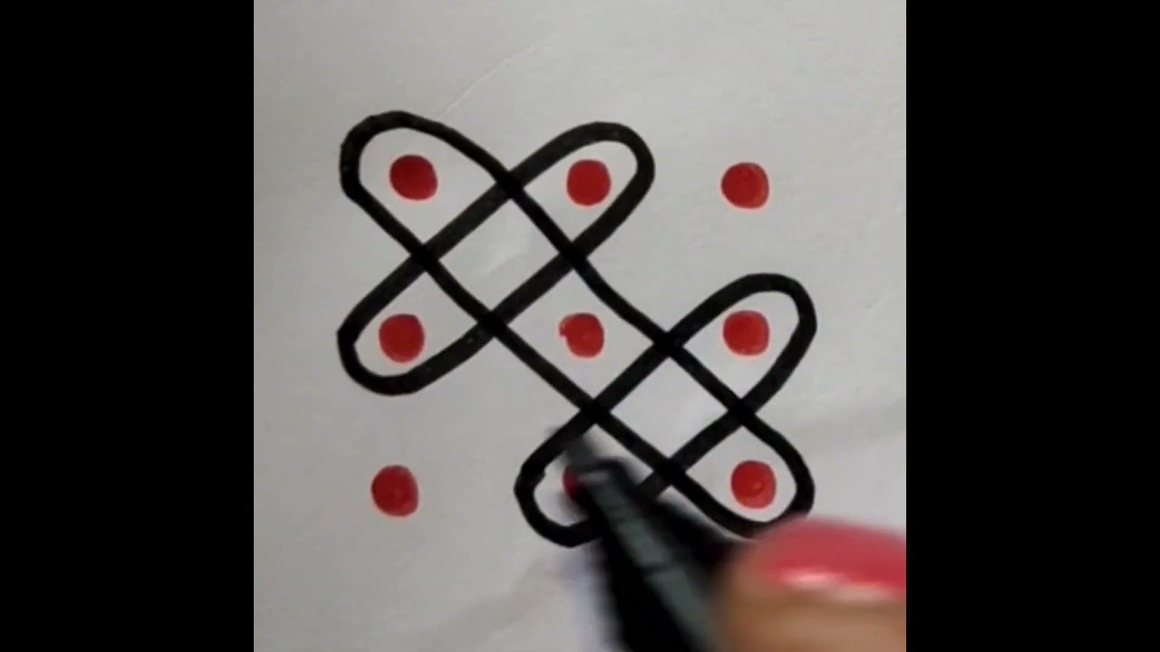 easy and simple rangoli m Sr