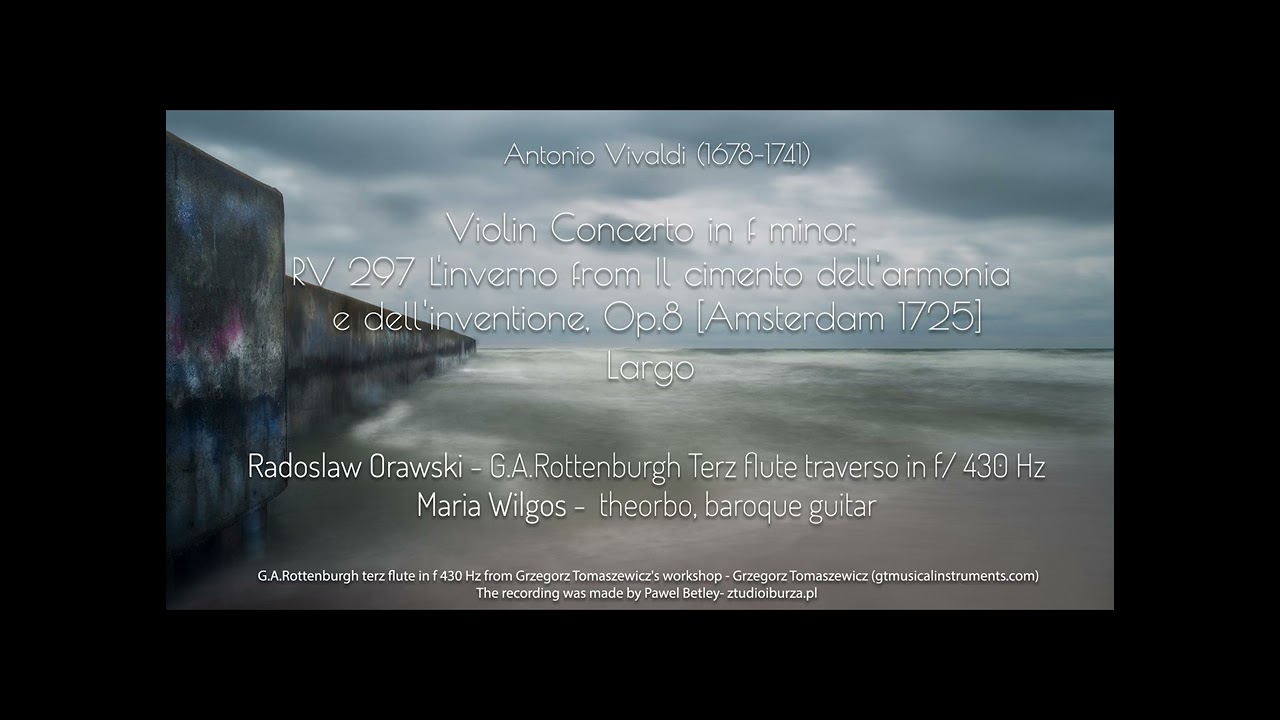 A.Vivaldi -Violin Concerto in  f minor. Terz flute traverso in f/430 Hz and theorbo