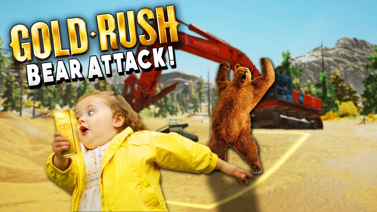 Bear Attacks Workers While Digging for Big Gold- Gold Rush the Game