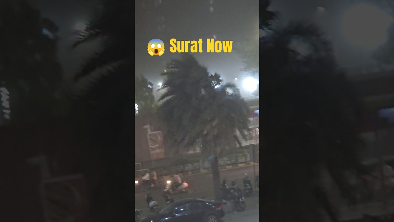 Surat city now 19march 😱 latest news from surat Strom in surat #2026 #news #surat