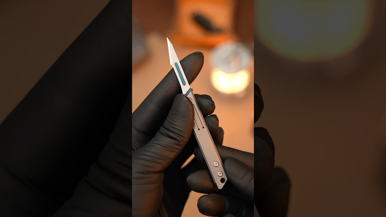 Titanium mini knife! #knifecommunity #edcknife #knifelife #knifereview #knifeskills #utilityknife