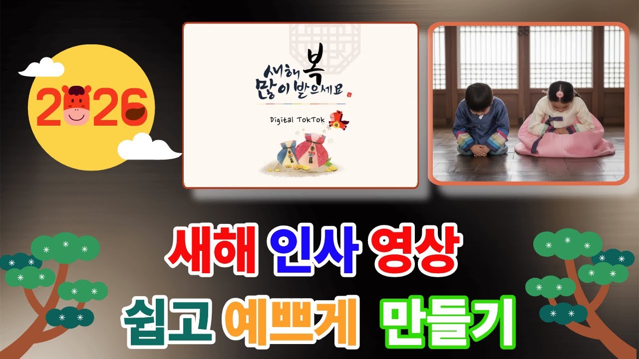 말 대신 영상으로 전하세요. 초보자도 쉽고 예쁘게 만드는 새해인사영상