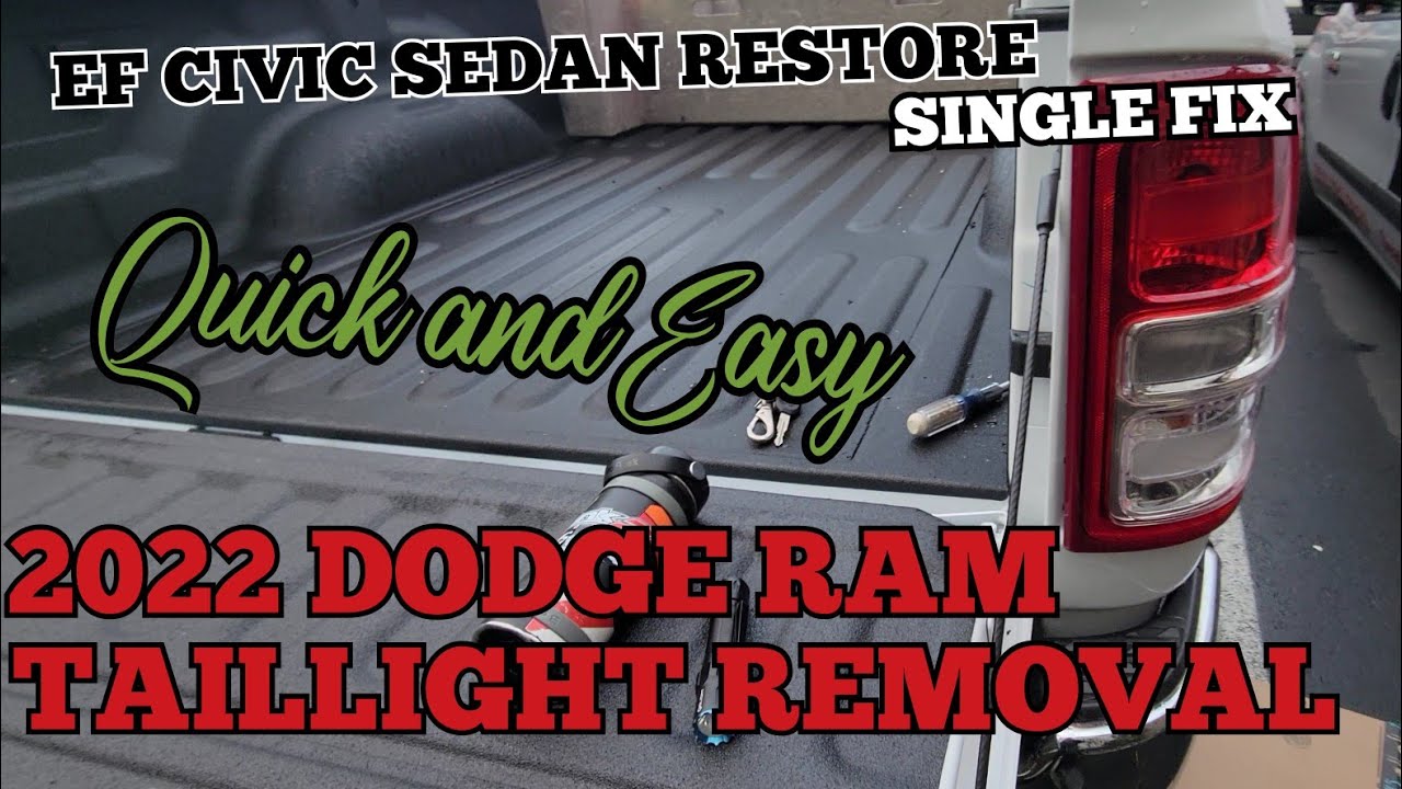 2022 Dodge Ram Taillight REMOVAL. Quick and Easy Version!