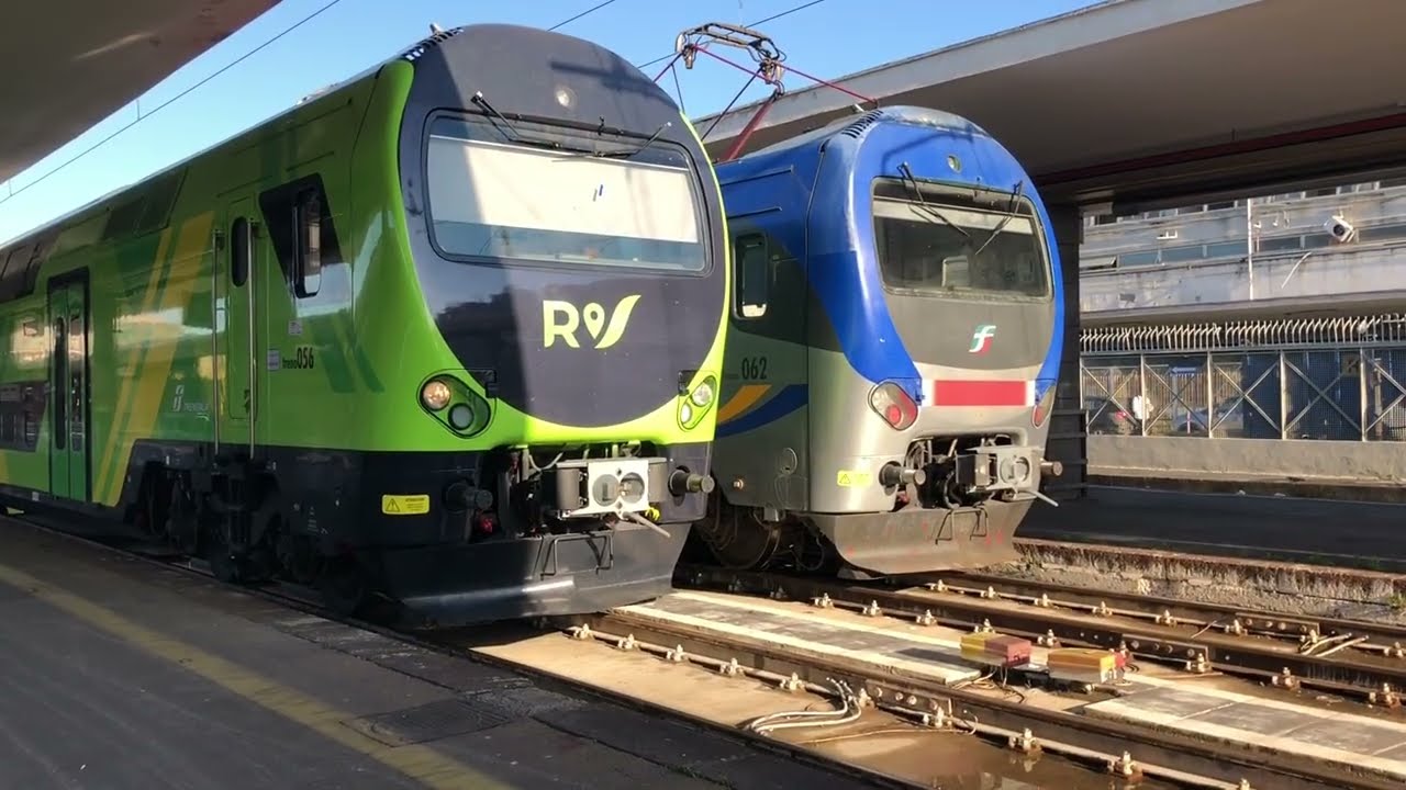 Napoli Centrale TAF 56 e 58 in nuova livrea REGIONALE