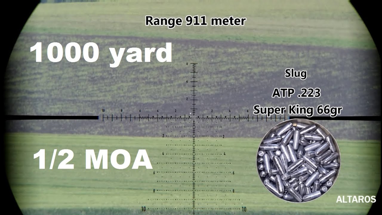 1000 yard Airgun shoting , 0,5 MOA Target