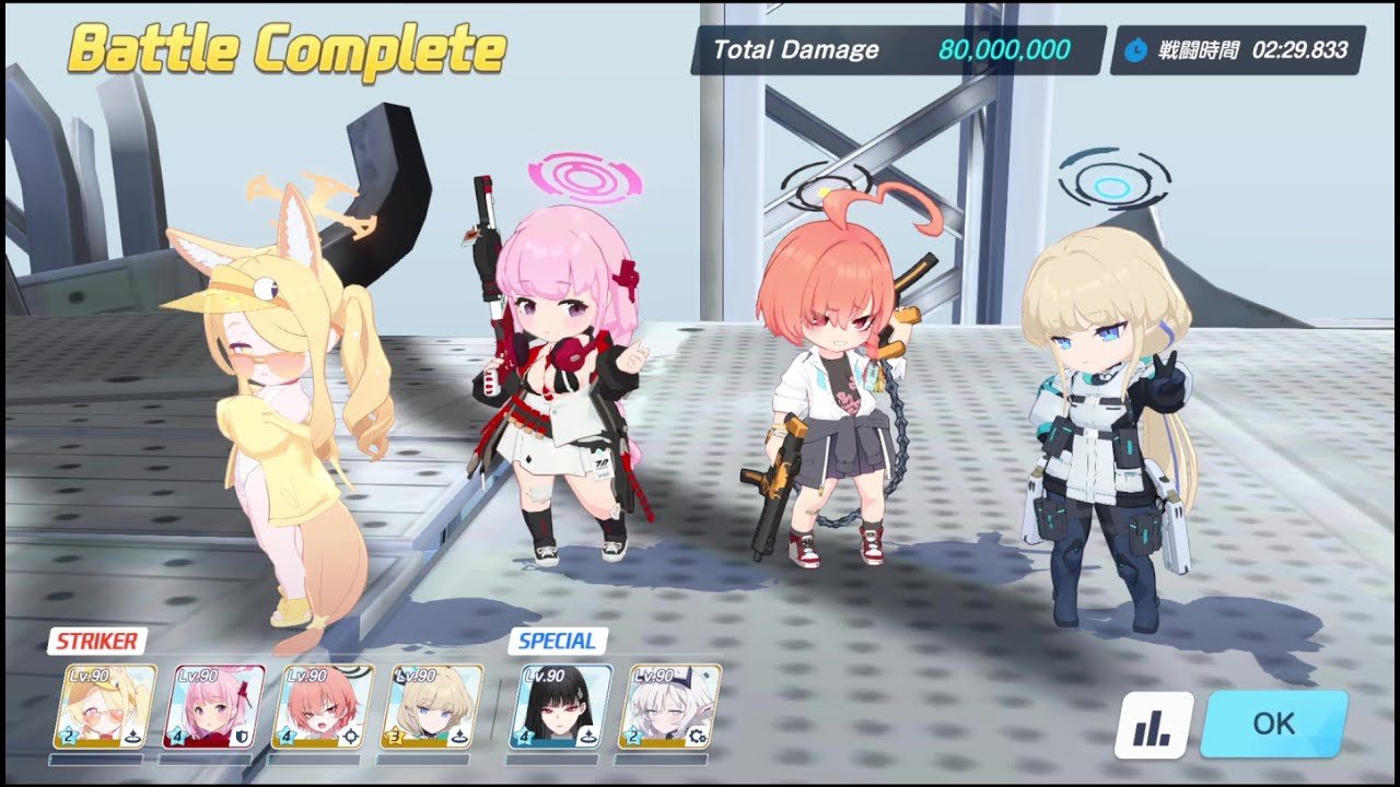 【ブルアカ】連合作戦 鋼鉄大陸攻略戦 ケテル 難易度D 雑1凸 02:29.833