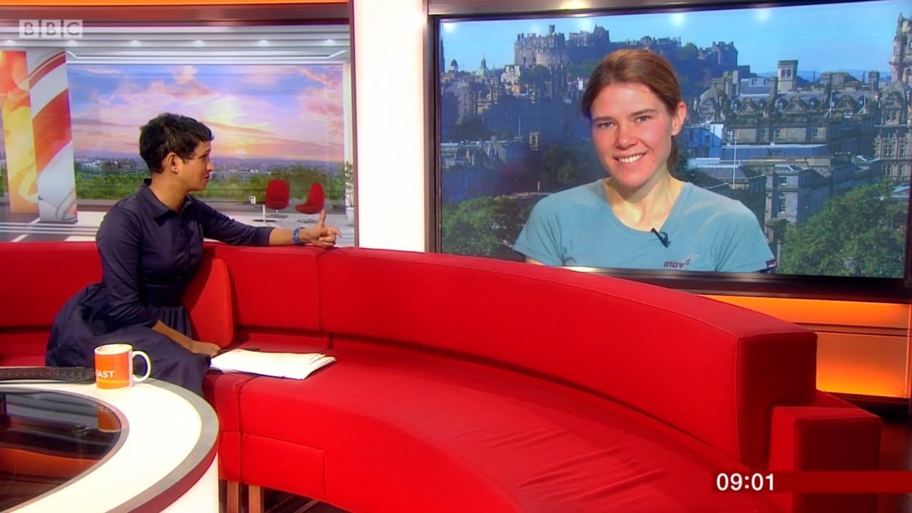 Jasmin Paris speaks on BBC Breakfast after winning The Spine Race