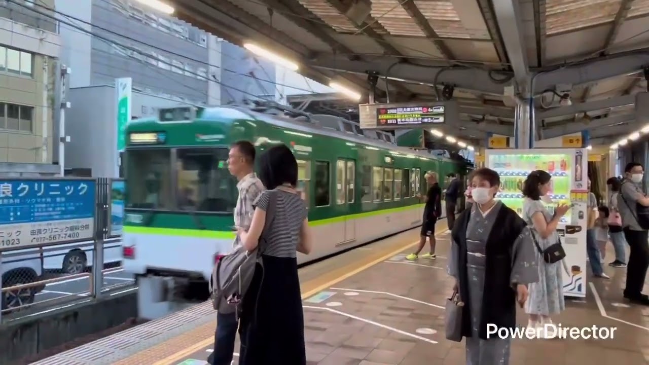 【夕方ラッシュ】京阪電車 びわ湖浜大津駅 発着シーン