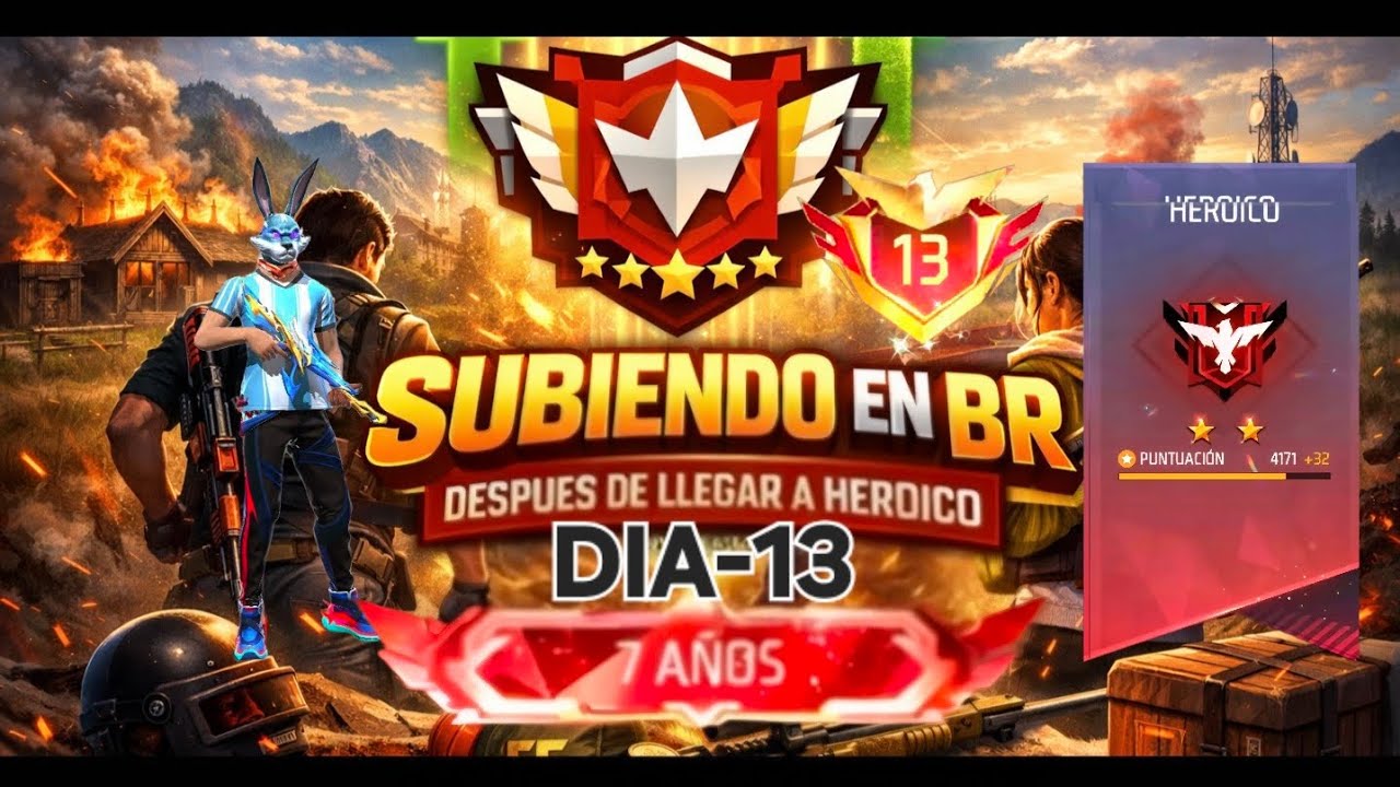 DIA-13 nueva temporada subiendo de rango ( FREEFIRE ) BR en escuadra 