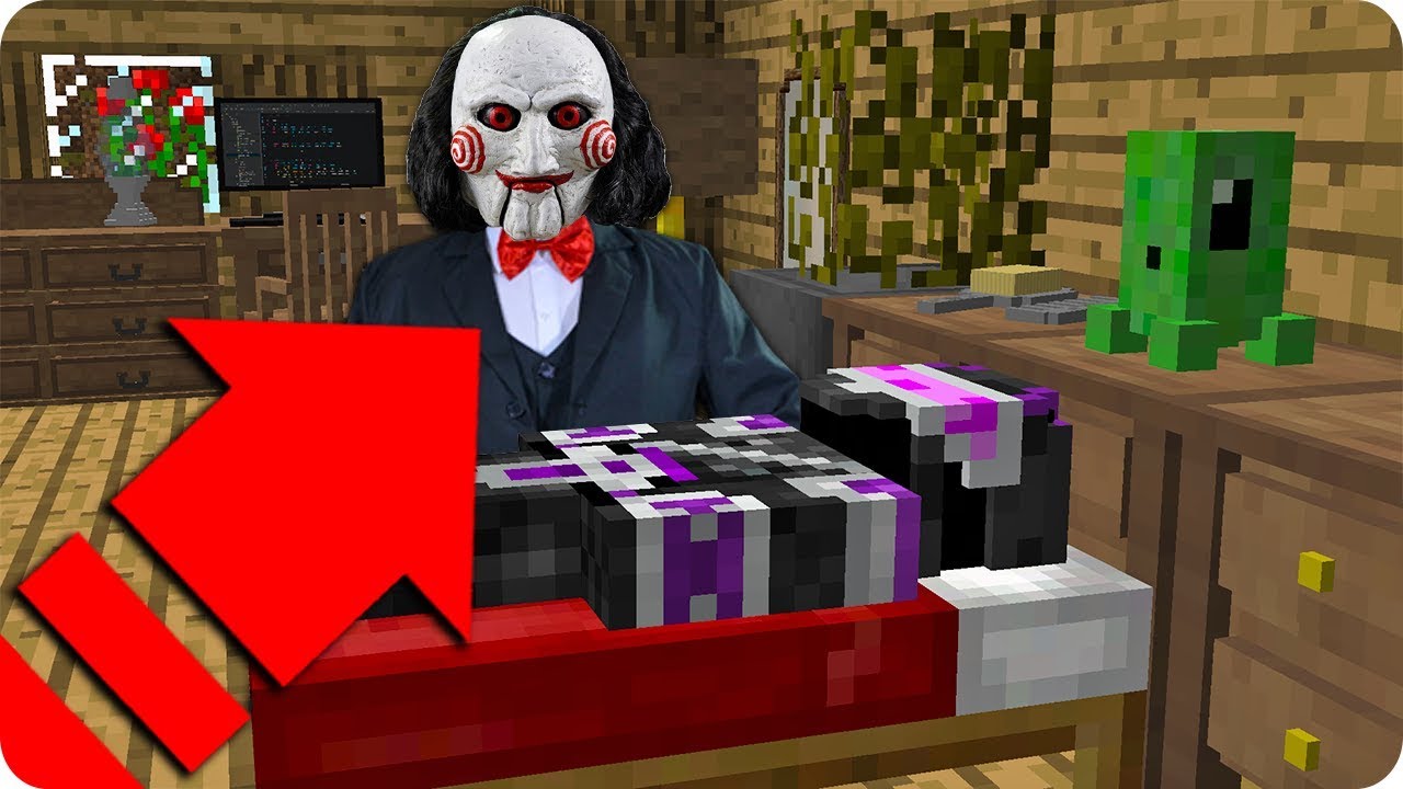 TROLLEO A YOUTUBER DISFRAZADO DE JIGSAW EN MINECRAFT 😂