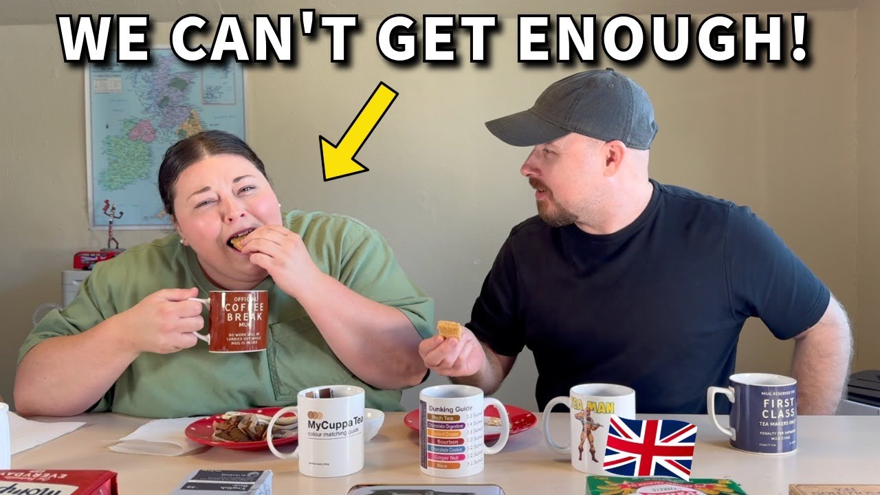 Americans Try the BEST British Tea & Biscuits Combo We've Ever Had