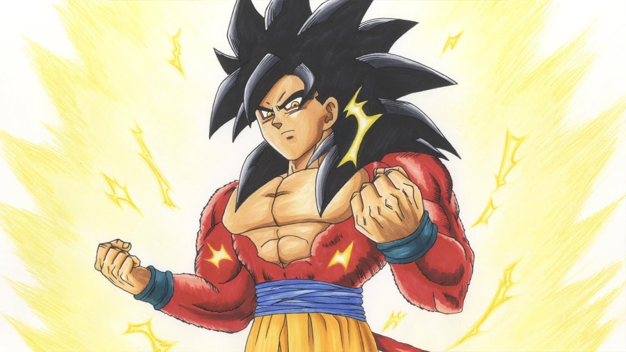 Drawing Goku SSJ4 - Super Saiyan 4