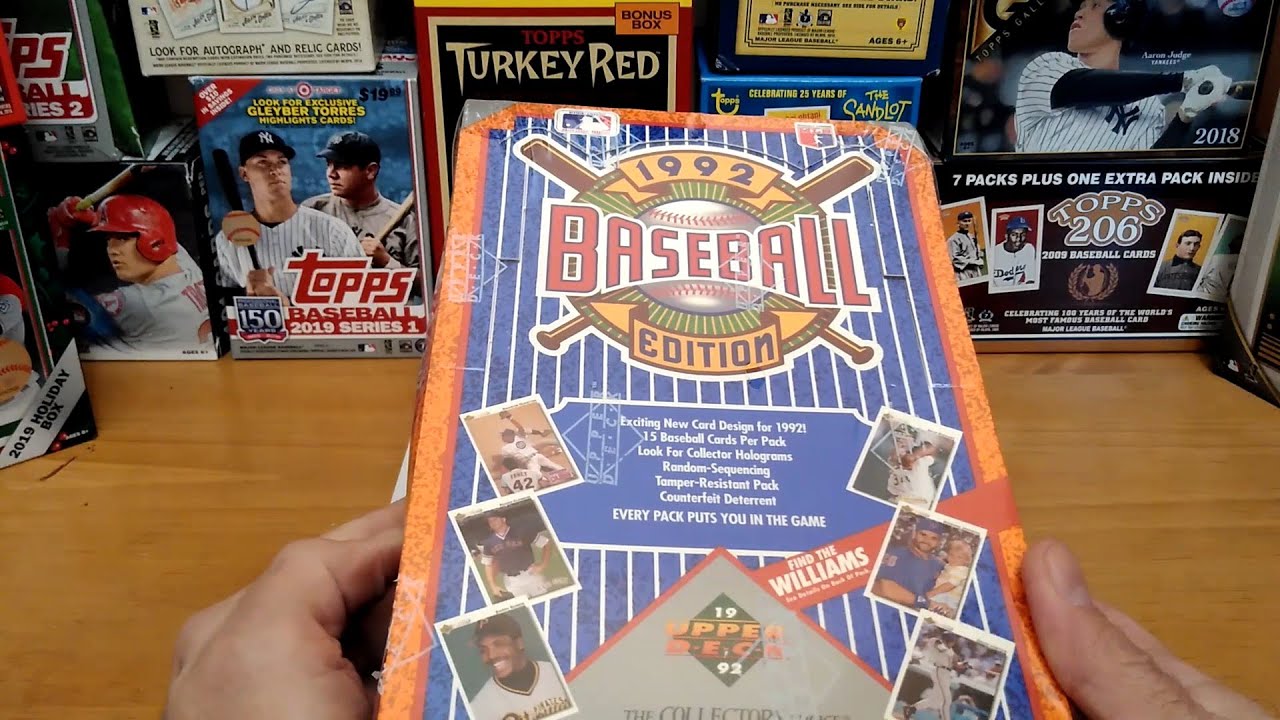 1992 Upper Deck Baseball Edition HOFers & RC's  ( Pt1 )