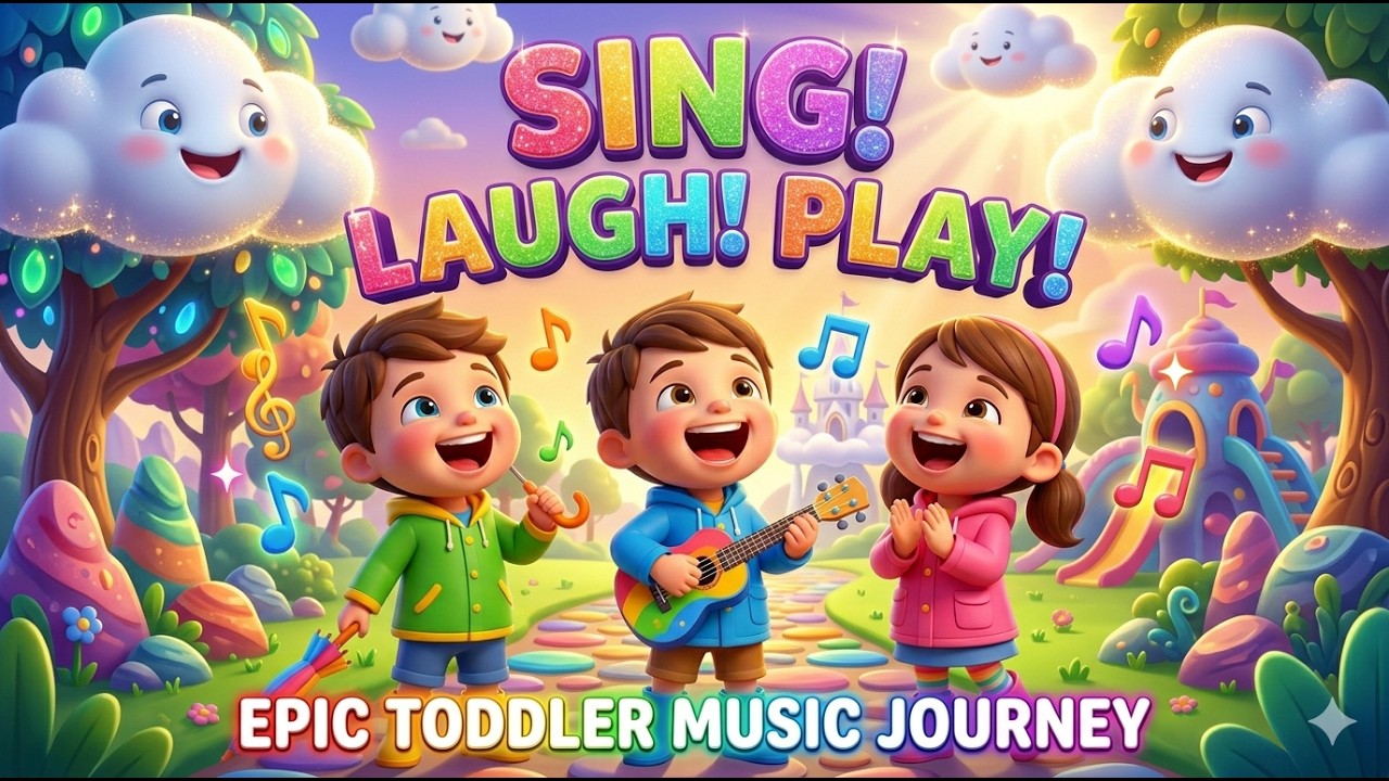 Happy Kids Song 🌞 | Colorful 3D Nursery Rhymes | Sing Along