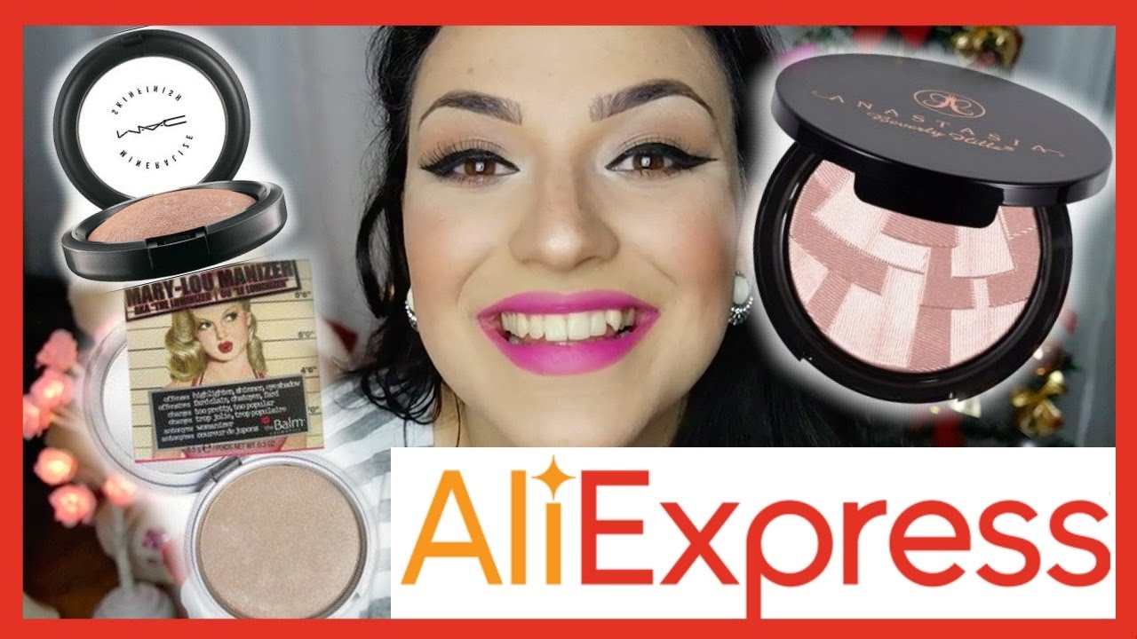 Comprar maquiagem da China no aliexpress vale a pena? Iluminadores Réplicas MAC, Mary Lou, Anastásia