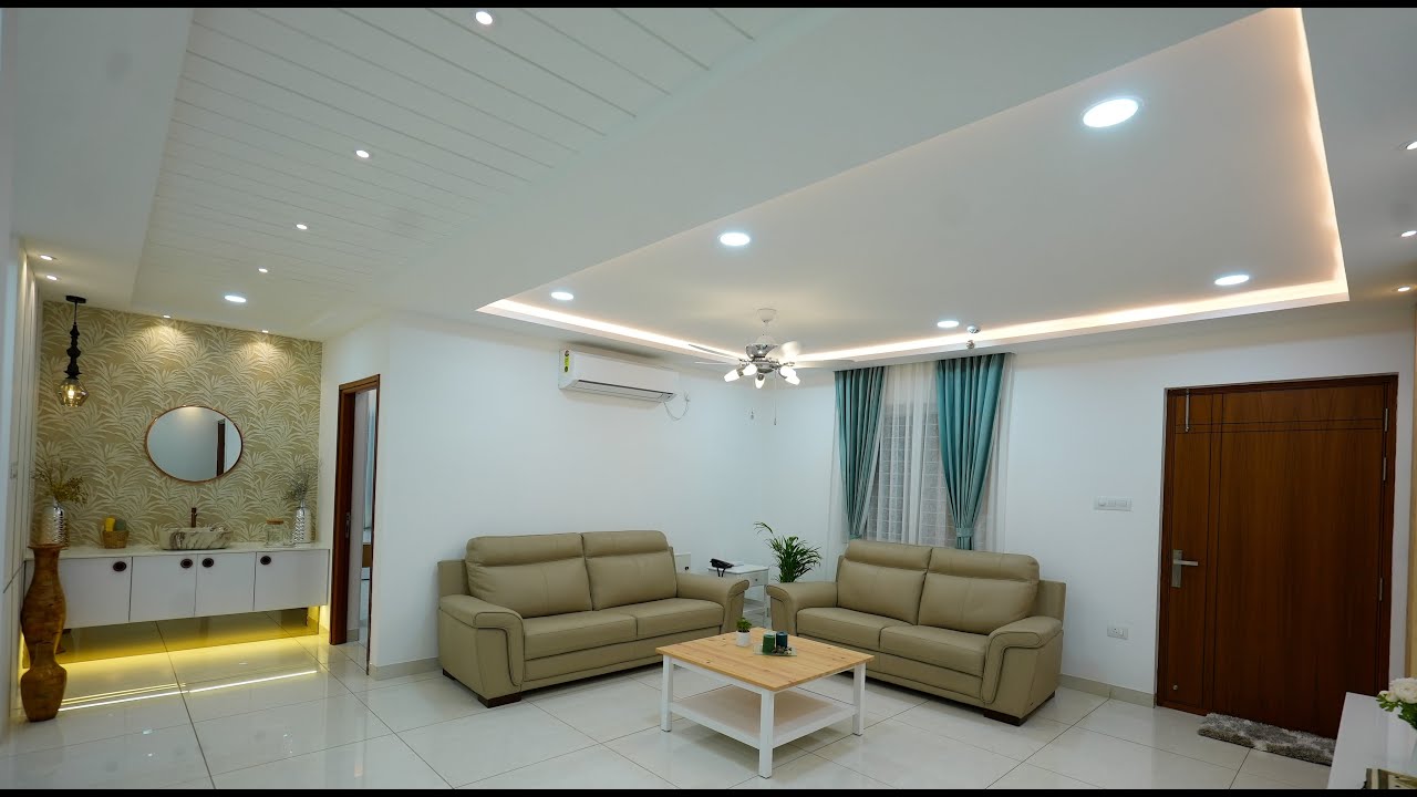 3BHK Interiors | Babu Rao & Jyothsna, Aparna Sarovar Zenith | Hyderabad | Lucky Interiors